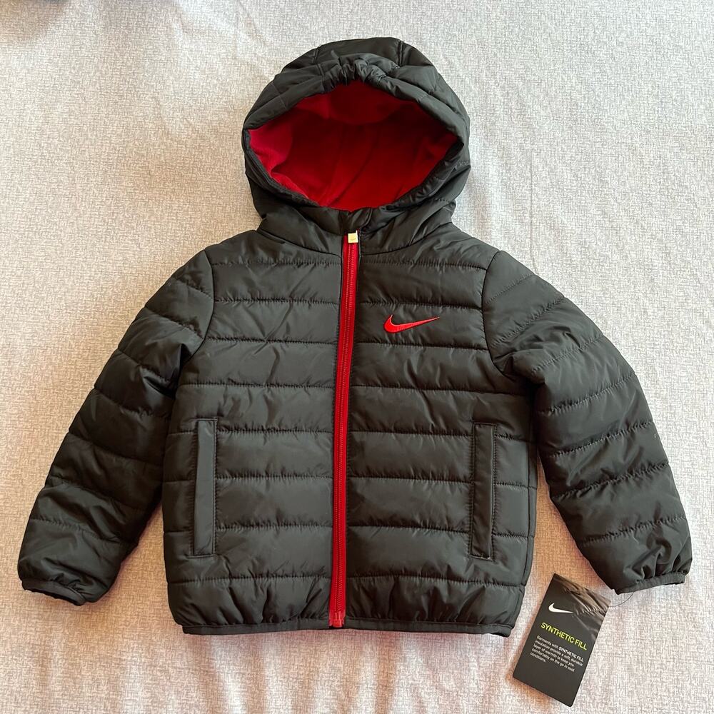 NEW Boys Nike Full Zip Puffer Jacket Size 2T